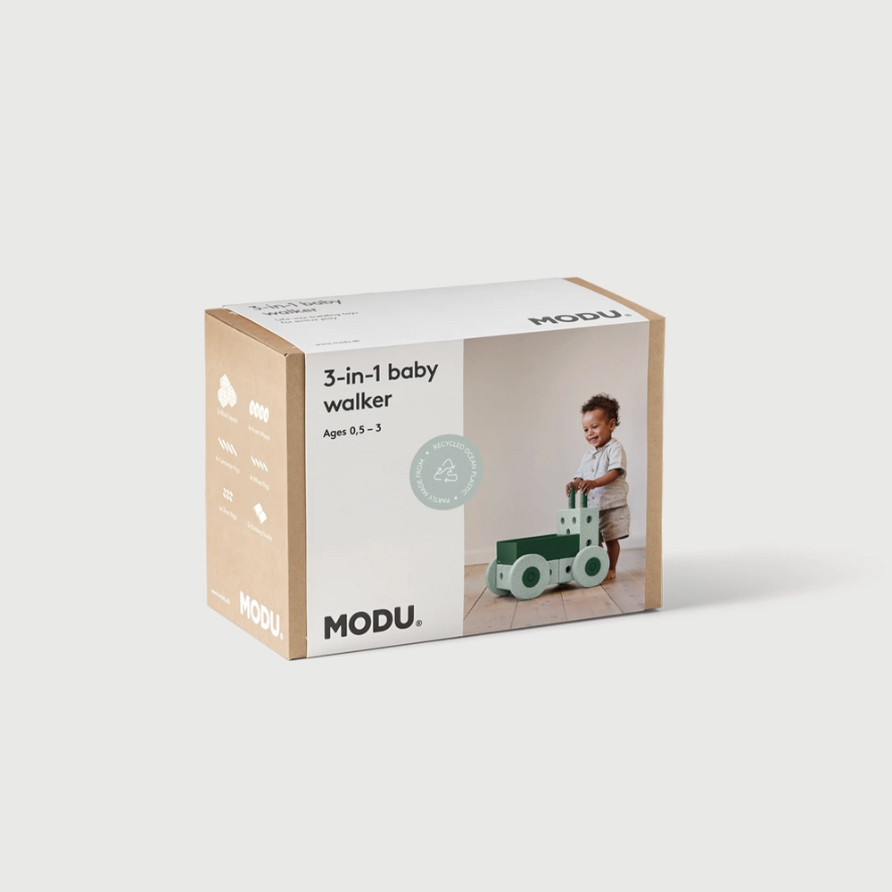 MODU 3-in-1 Baby Walker - Ocean Mint/Forest Green