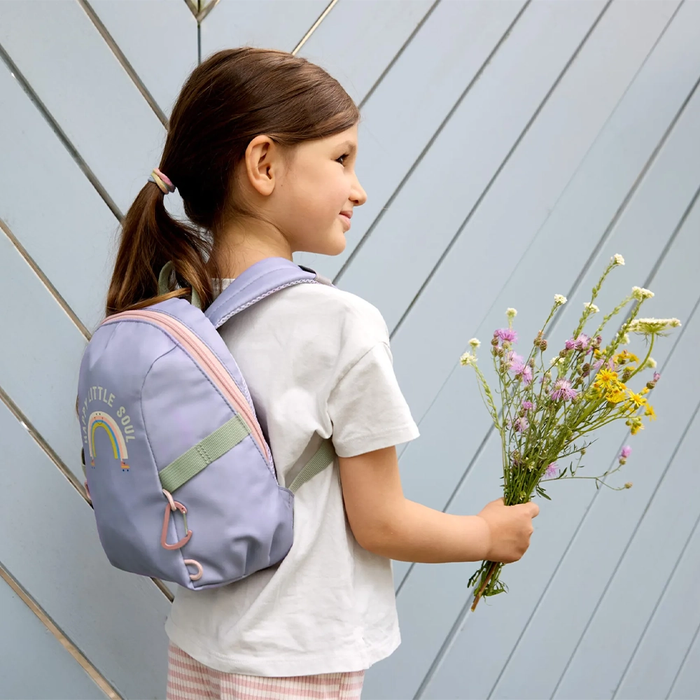 Lässig мал ранец Tiny Outdoor - Rainbow pastel lilac