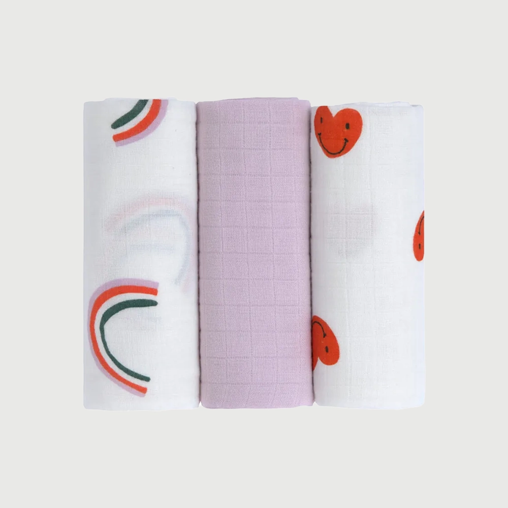 LÄSSIG Tetra пелени M Happy Rascals – Heart Lavender