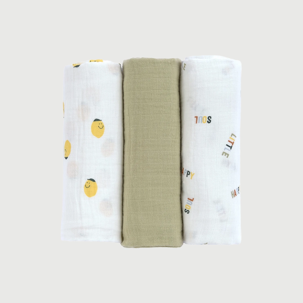 LÄSSIG Tetra пелени L GOTS Happy Fruits – Lemon